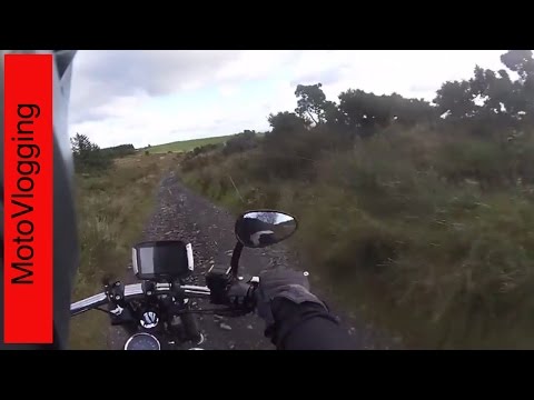 Isle of Man - Harley Davidson Rider Goes off road