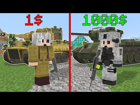 1$ FAKİR ASKER VS 1000$ ZENGİN ASKER - Minecraft