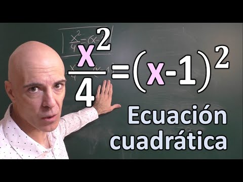Ecuaciones cuadráticas. Resolución de x²/4=(x-1)²