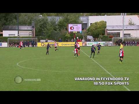 Toshio Lake scoort voor Feyenoord Onder 17 in mini-Klassieker