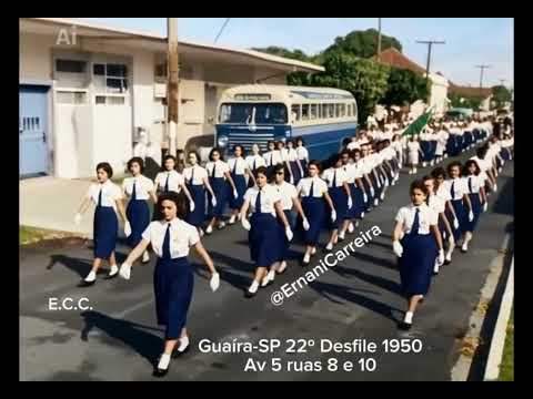 Vídeo Foto Desfile Guaíra-SP 1950 – 22º anos av 5 ruas 8 e 10 @ernanicarreira 