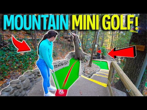 Playing Mini Golf on the Side of a Mountain! Insane ONE OF A KIND Course!