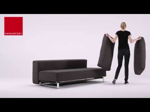 INNOVATION SUPREMAX SLEEK FULL SIZE SOFABED WITH CHROME LEGS