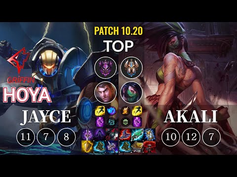 GRF Hoya Jayce vs Akali Top - KR Patch 10.20
