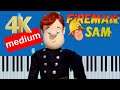 Fireman Sam Theme Song 1987 Slow Medium Piano Tutorial 4K