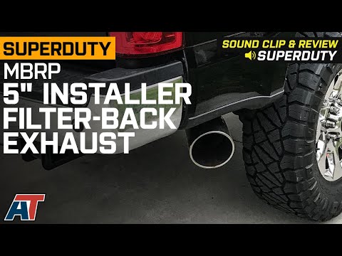 2017-2022 F-250 MBRP 5-Inch Installer Series Filter-Back Single Exhaust System Review & Sound Clip