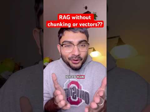 New RAG approach that requires no chunking, or vectors - pageIndex. #ai #education #tech #chatgpt