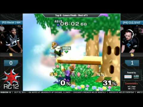 Rubicon 12 - Glacial | KJH (Fox) vs. CLG.SFAT (Blue Fox) - SSBM - Top 8, Losers Finals
