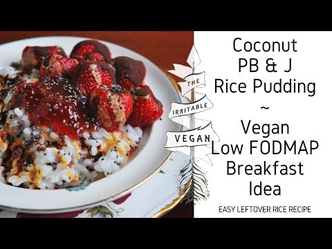 Coconut PB & J Rice Pudding - Low FODMAP Breakfast Idea - Love Your Leftovers