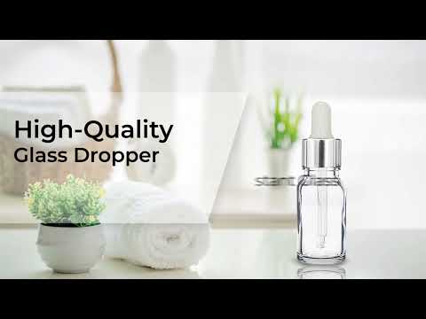 Nsb Herbals 10 Ml Transparent Empty Glass Bottle/Glass Dropper/Silver Ring/Silicon White Teat