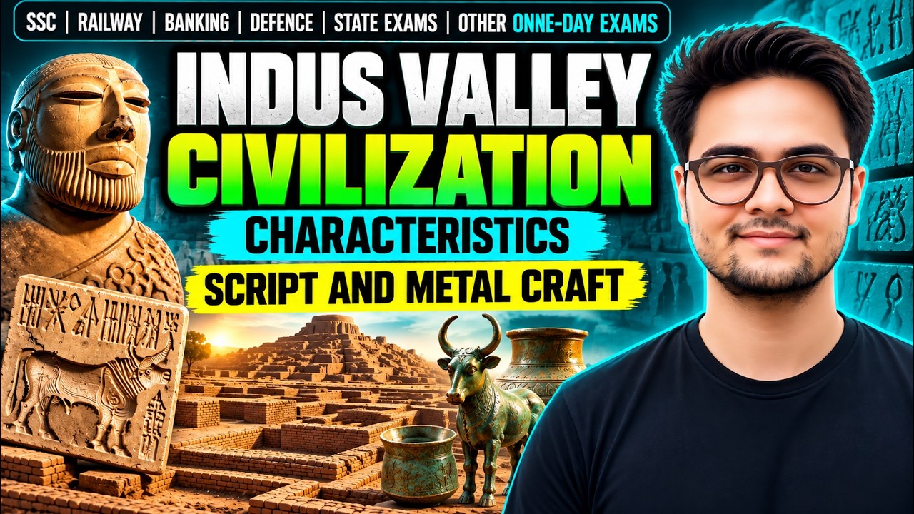 L5 INDUS VALLEY CIVILIZATION 🔥 Script, Metal Craft & Major Characteristics | SSC CGL