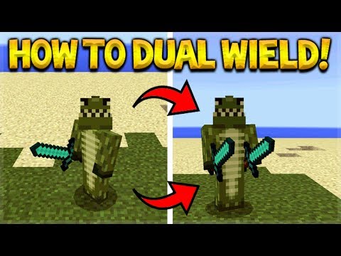 ECKOSOLDIER - HOW TO DUAL WIELD ANY ITEMS IN MINECRAFT POCKET EDITION!
