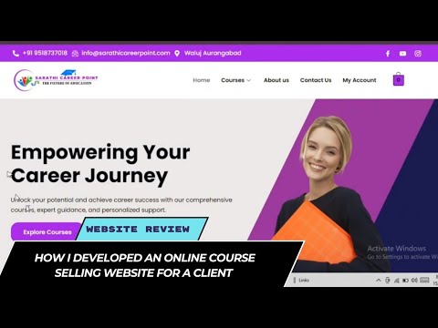How to Make a Course Selling Website — client website video