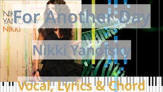 🎹For Another Day, Chord &amp; Lyrics, Nikki Yanofsky, Synthesia Piano