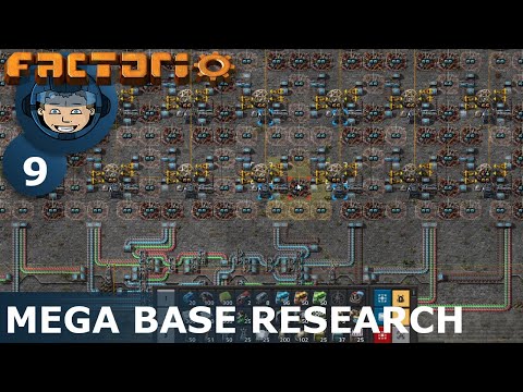 FROM ZERO TO MEGABASE - Factorio: Part 9 - MEGA BASE RESEARCH