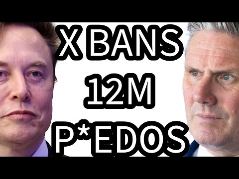 ELON'S X BANS 12 MILLION P*EDOS