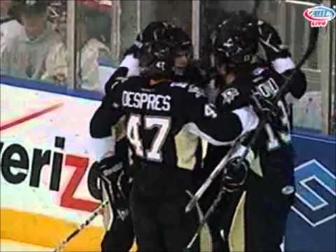 Eric Tangradi Snipe Goal - Oct 29, 2011
