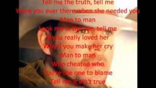 Man to Man (Lyrics)