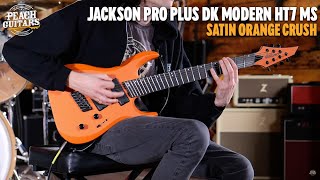 Video thumbnail for No Talking...Just Tones | Jackson Pro Plus Series DK Modern HT7 MS | Ebony - Satin Orange Crush by Peach Guitars