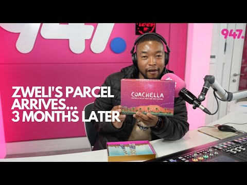 Zweli's parcel arrives... Three months later