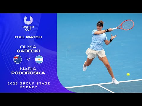 Olivia Gadecki v Nadia Podoroska Full Match | United Cup 2025 Group F