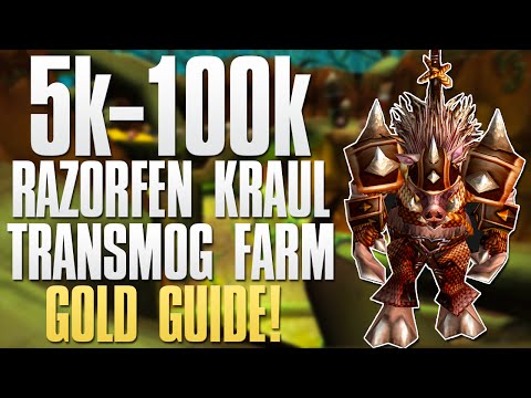 WoW Gold Farming: How To Farm 10k-100k Item Value Per Hour! 7.0.3 Razorfen Kraul Transmog Farming!