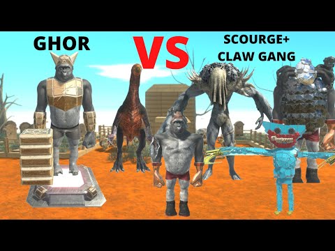 HOW MANY GHOR TO DEFEAT SCOURGE + GANG OF CLAW   2 HOUNDS - ANIMAL REVOLT BATTLE SIMULATOR