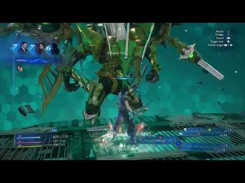 Crisis Core Final Fantasy VII Defeat Boss Bahamut Fury Get Thundara