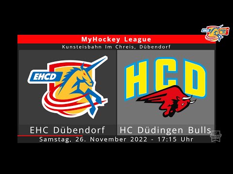 MyHockey League: EHC Dübendorf - HC Düdingen Bulls