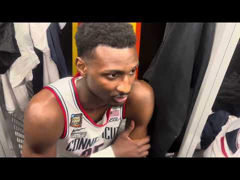 Samson Johnson locker room interview UCONN Purdue National Championship