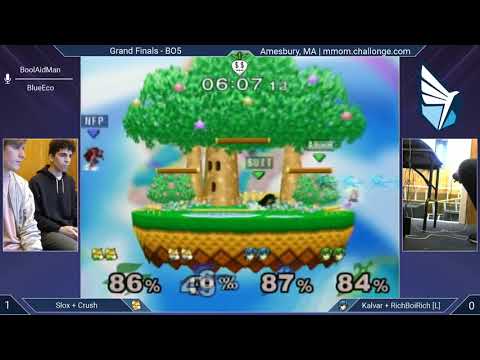 MMOM Bi-Monthly 11 SSBM - Slox/Crush (Blue) vs. Kalvar/RIch Boi RIch [L] (Green) - Melee Doubles GF