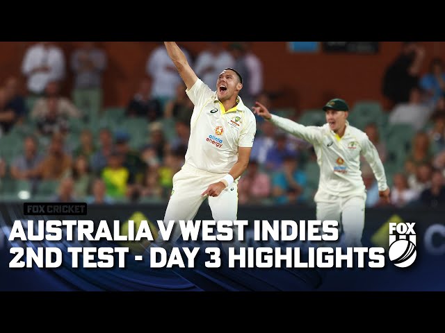 Australia vs West Indies 2nd Test – Day Three Match Highlights 11/12/22 | Fox Cricket
