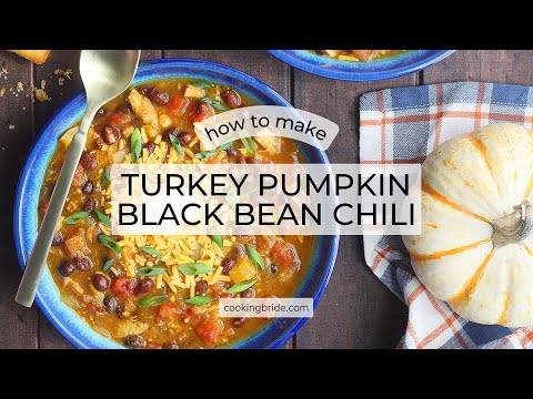 Turkey Pumpkin Black Bean Chili Recipe