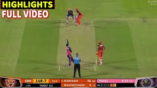 RR vs SRH ipl 2022 Highlights, Rajasthan Royals vs Sunrisers Hyderabad | RR vs SRH highlights