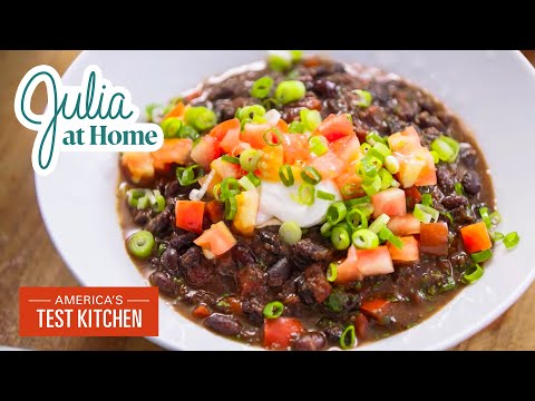Black Bean Chili, Jalapeno-Cheddar Scones, & Slow-Cooker Flan | Full Episode | Julia at Home (S4 E7)