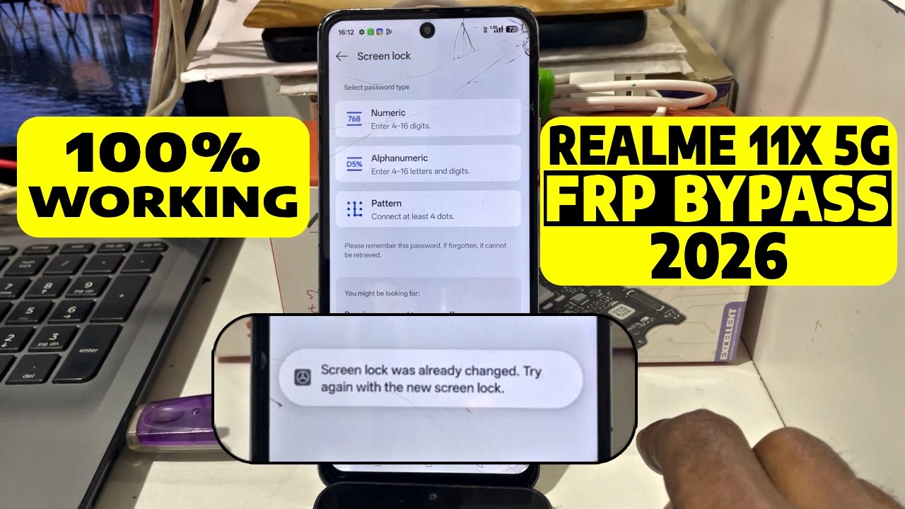 HOW TO FIX Screen lock was already changed in REALME 11X 5G 2026 | FRP BYPASS | A to Z information