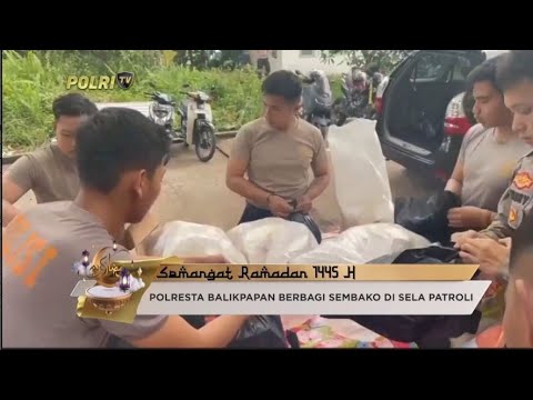 POLRESTA BALIKPAPAN BERBAGI SEMBAKO DI SELA PATROLI
