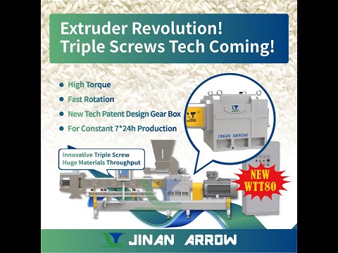 FT78 model Fortified rice FRK RICE extruder capacity  testing video 700 kg per hour