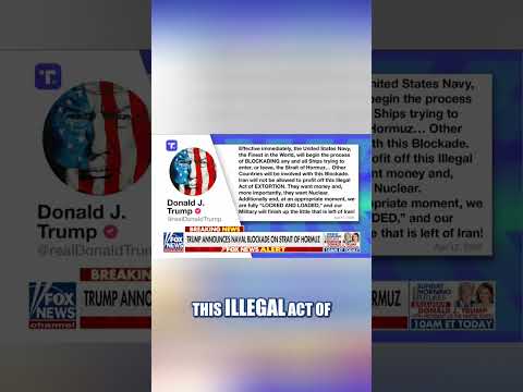 BREAKING: Trump announces MAJOR ACTION in the Strait of Hormuz #foxnews #news #us #fox