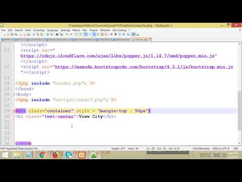 Tourism Guide Project PHP MYSQL Part 18 | By Pankaj Panjwani