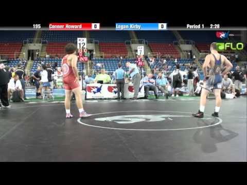 Junior 195 - Conner Howard (Oklahoma) vs. Logan Kirby (Maryland)