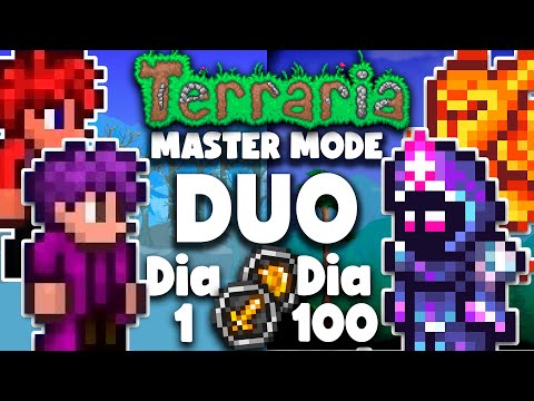 PASSEI 100 DIAS NO TERRARIA MASTER MODE EM DUO - Com @NiFF