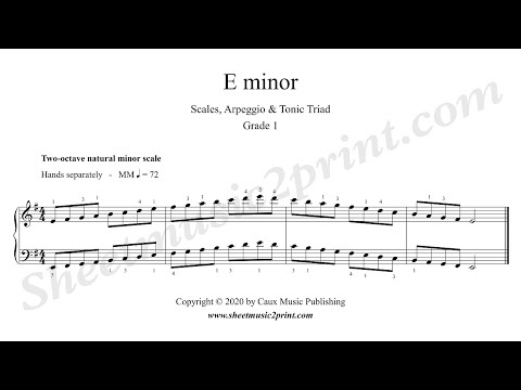 E minor - Piano Grade 1