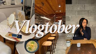 VLOGTOBER DAY 4-5 🍂 Sip & Paint date night, pop-up ramen shop, lash client & Central Park picnic