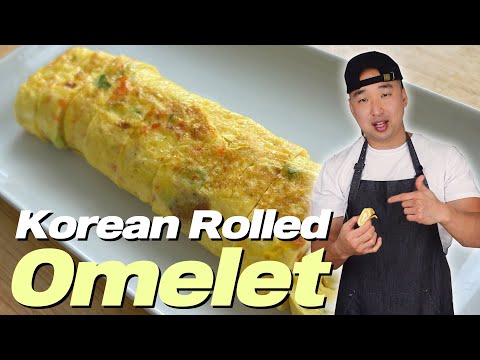 Easy Korean Rolled Omelet with Cheese | Gyeran-mari (Korean Egg Roll)