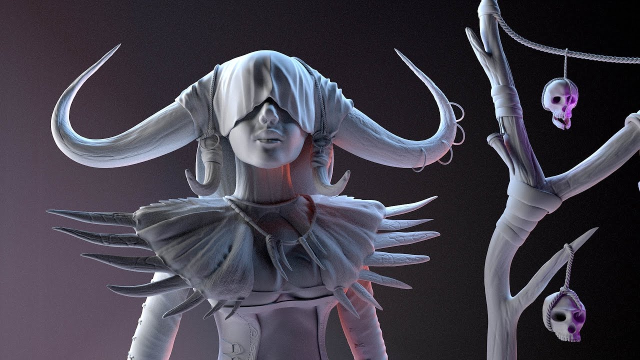 Zbrush tutorials sculpt timelapse shakal by Carmela Paglionico