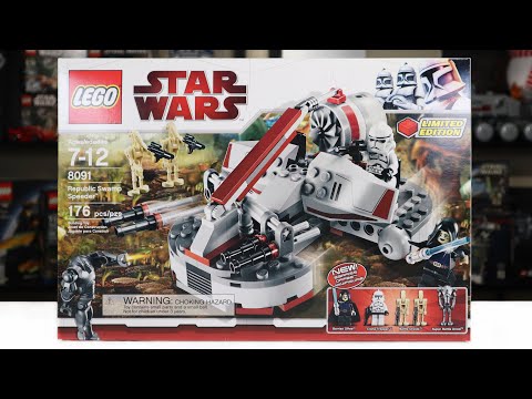LEGO Star Wars 8091 REPUBLIC SWAMP SPEEDER Review! (2010)
