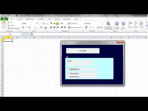 Excel 2010 VBA Tutorial 49   Userforms   Frames