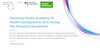 Health Consequences Of Exceeding The Planetary Boundaries (Planetary Health Acad