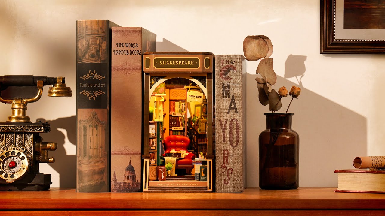 RoboTime Bookstop miniatúrny dom Kníhkupectvo